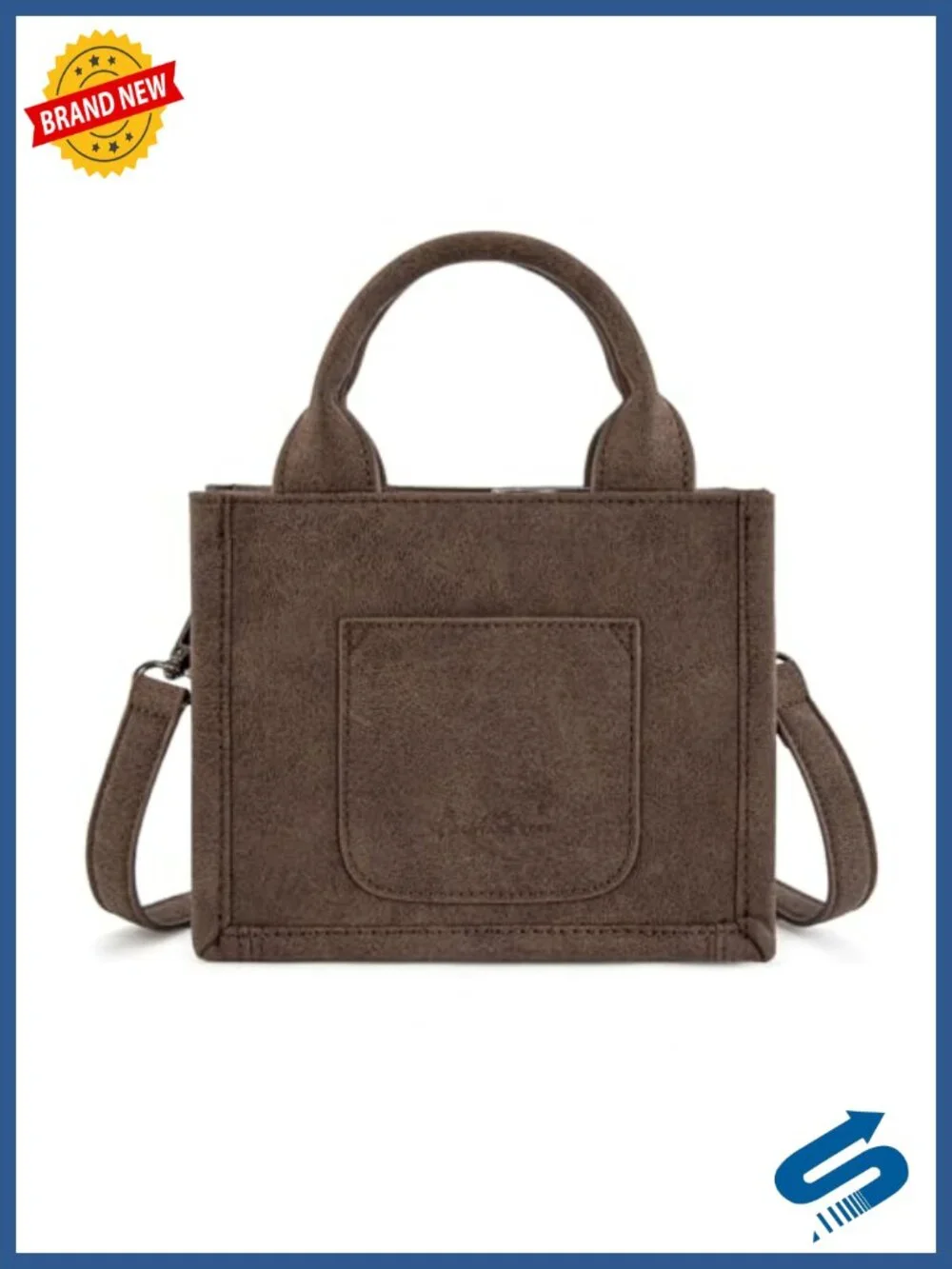 Western Embroidered Mini Tote Crossbody Bag PU Leather